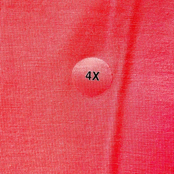 NEW PHOTOS! T-SHIRT, ROUNDED VEE NECK, GEORGIA PEACH, SIZE 4X, SHORT SLEEVES, - Picture 6 of 11